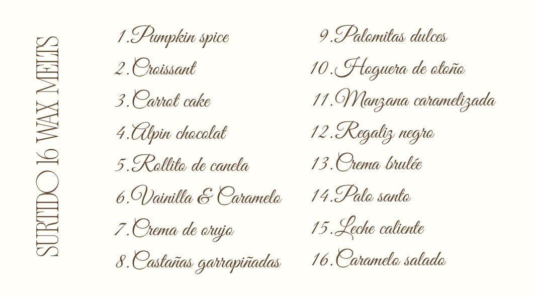 Surtido 16 Wax Melts