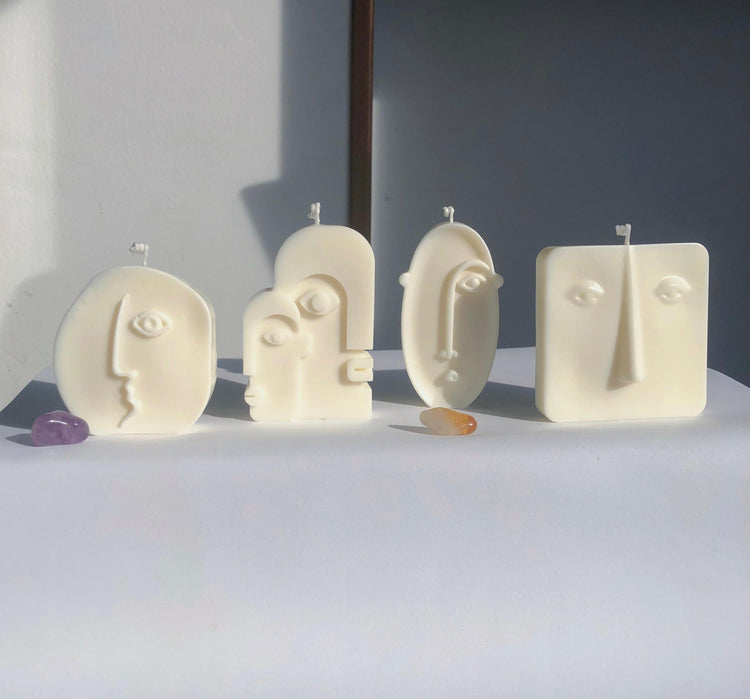 Pack 4 velas Abstractas