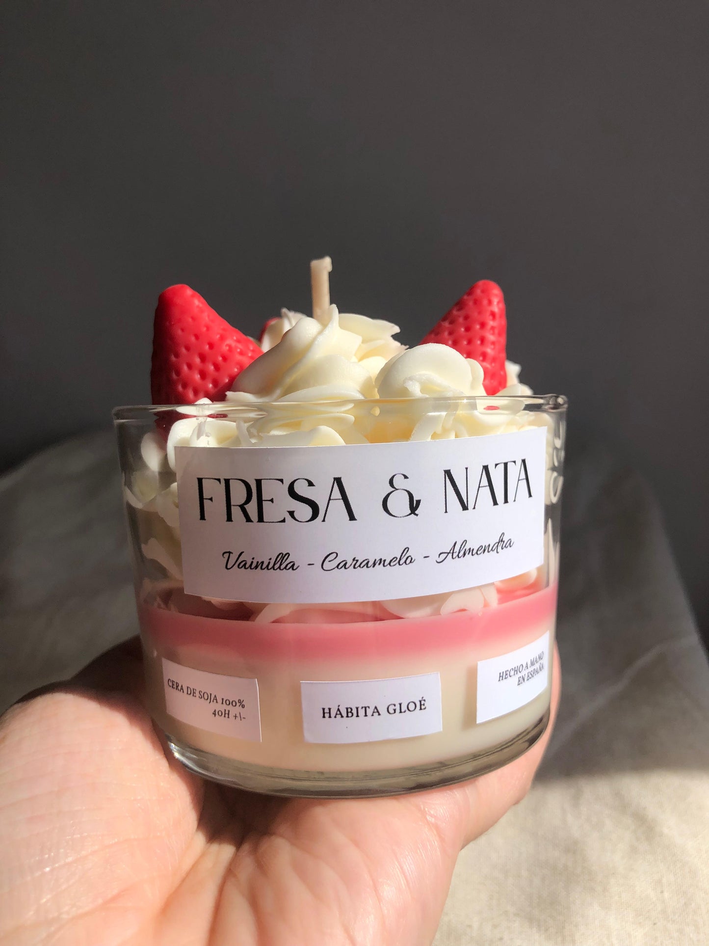 Vela de Fresas & Nata