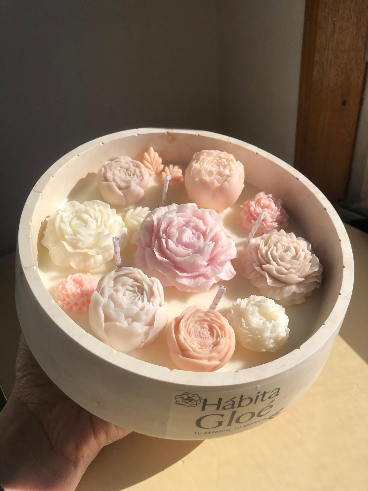 Vela floral XXL personalizable