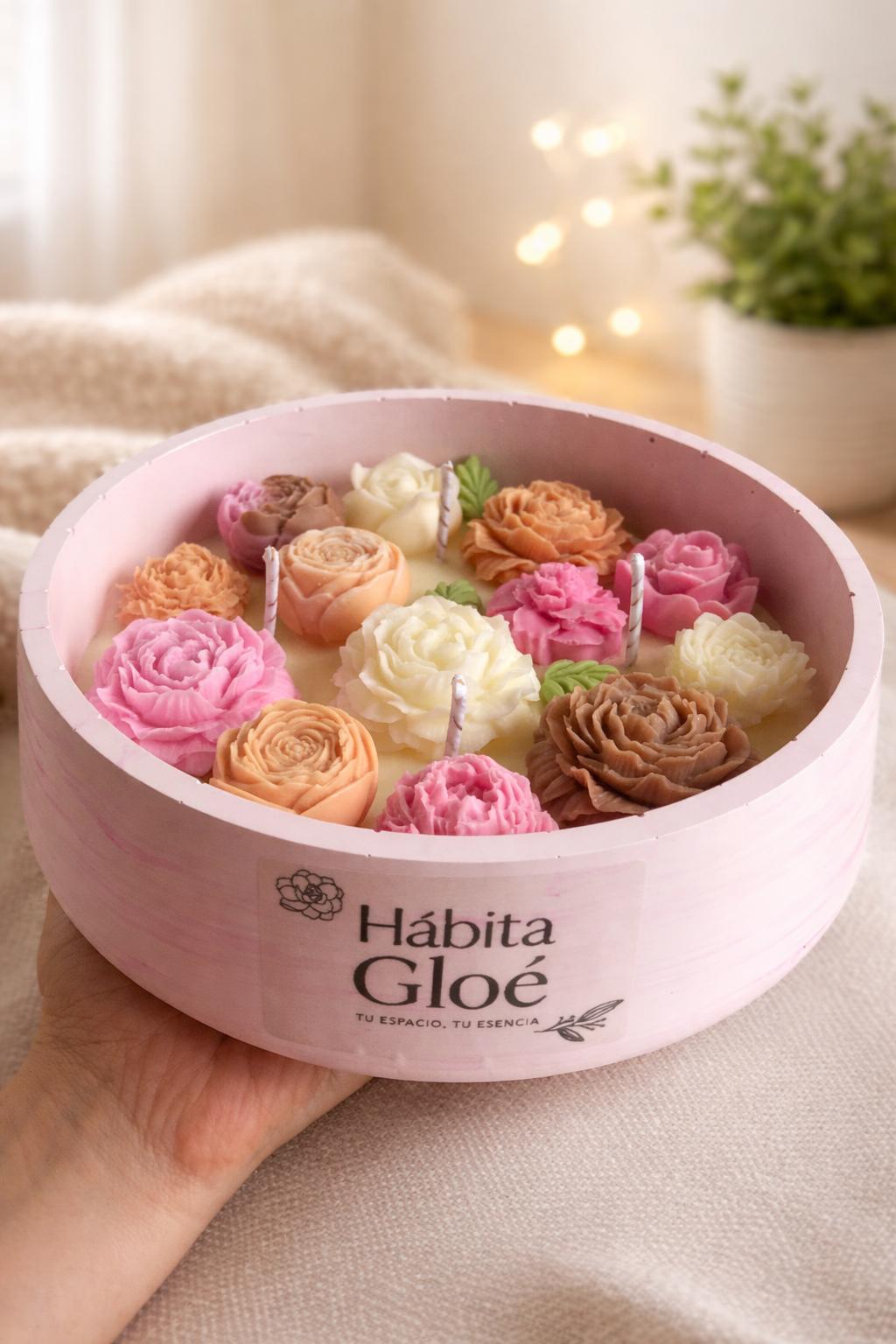 Vela floral XXL personalizable
